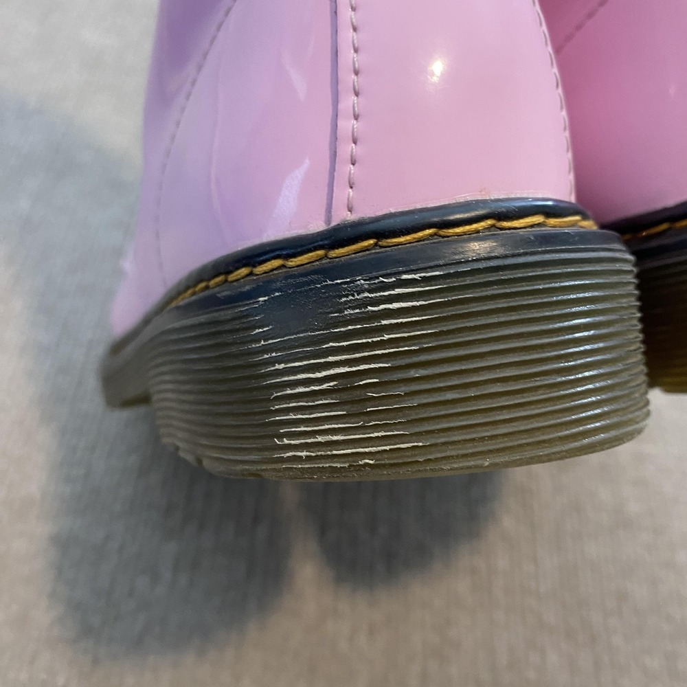 Dr. Martens Boots Womens Size 6 Pink Patent Leather Ankle Combat Zip 26772 Y2K - Picture 7 of 11